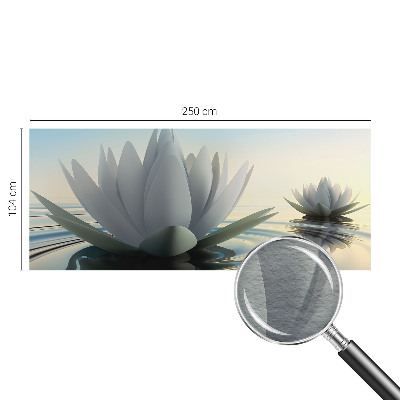 Non-woven wall mural featuring a water lilies design