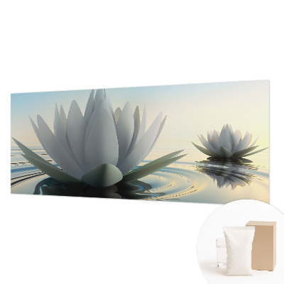 Non-woven wall mural featuring a water lilies design