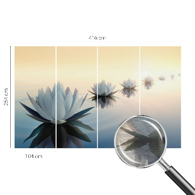 Non-woven photo wallpaper with a peaceful landscape motif