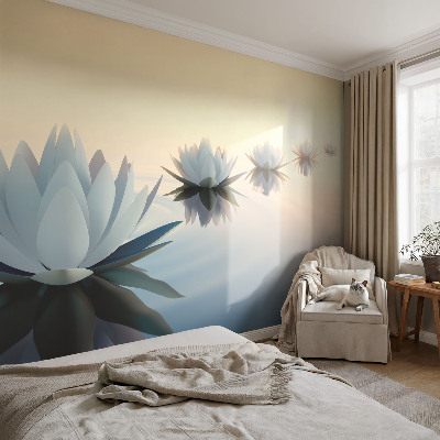 Non-woven photo wallpaper with a peaceful landscape motif