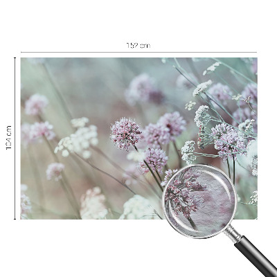 Wallpaper mural with a wildflower design
