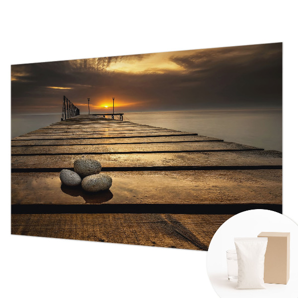 Photo wall mural with a sunset motif