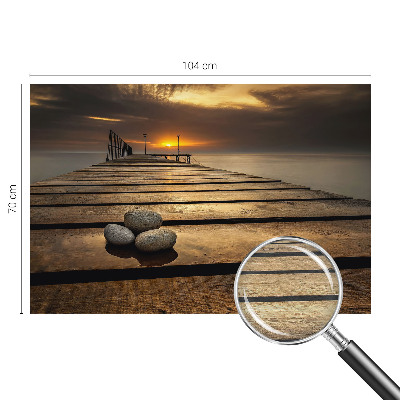 Photo wall mural with a sunset motif