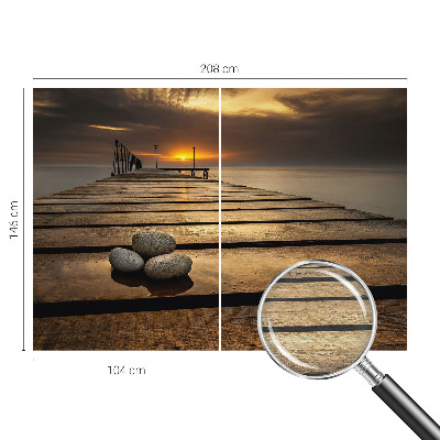 Photo wall mural with a sunset motif
