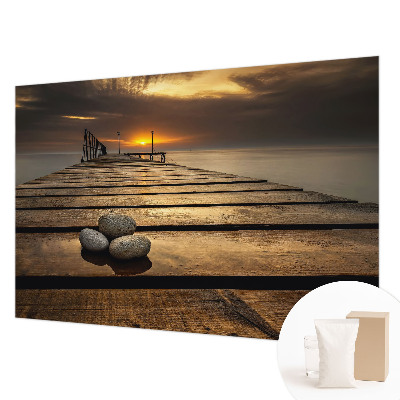 Photo wall mural with a sunset motif