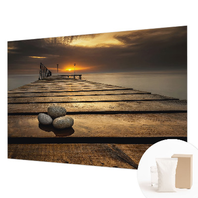 Photo wall mural with a sunset motif