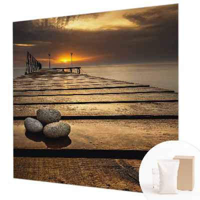 Photo wall mural with a sunset motif