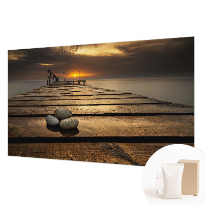 Photo wall mural with a sunset motif