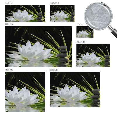 Wall mural for bedroom featuring a meditative lily design
