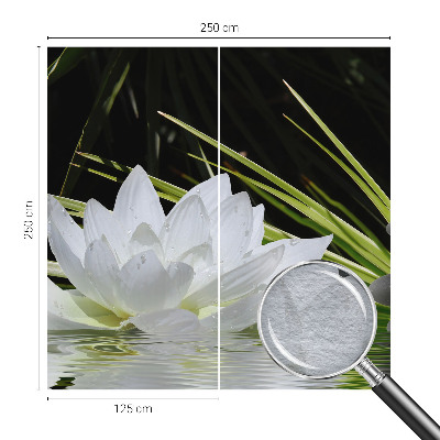 Wall mural for bedroom featuring a meditative lily design