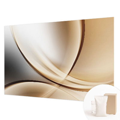 Wallpaper mural for living room with rounded lines design