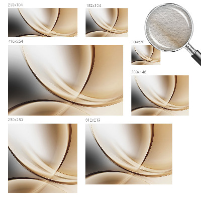 Wallpaper mural for living room with rounded lines design