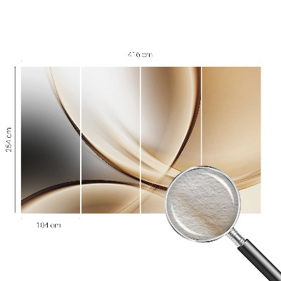 Wallpaper mural for living room Rounded lines