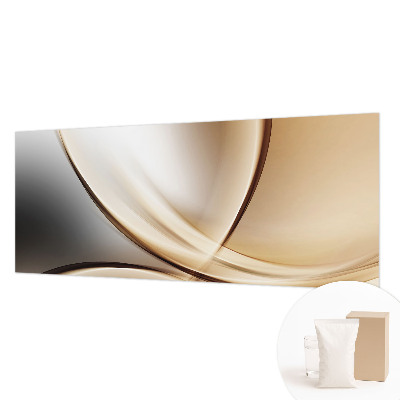 Wallpaper mural for living room with rounded lines design