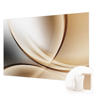 Wallpaper mural for living room with rounded lines design