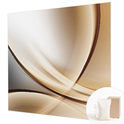 Wallpaper mural for living room with rounded lines design