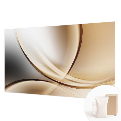 Wallpaper mural for living room with rounded lines design