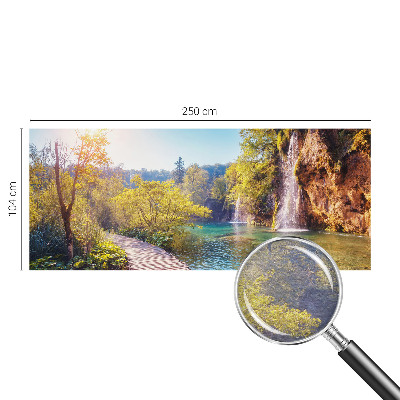 Bedroom wall mural wallpaper featuring a natural landscape