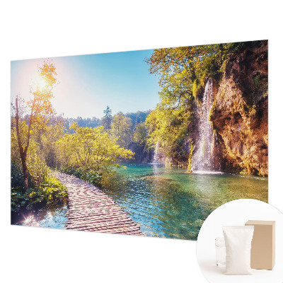 Bedroom wall mural wallpaper featuring a natural landscape
