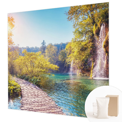 Bedroom wall mural wallpaper featuring a natural landscape