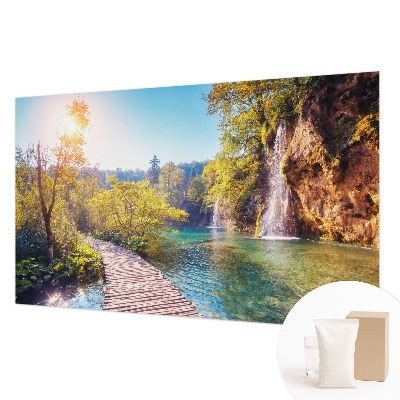 Bedroom wall mural wallpaper featuring a natural landscape