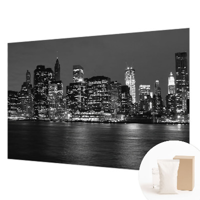 Wall mural for living room with a night metropolis design