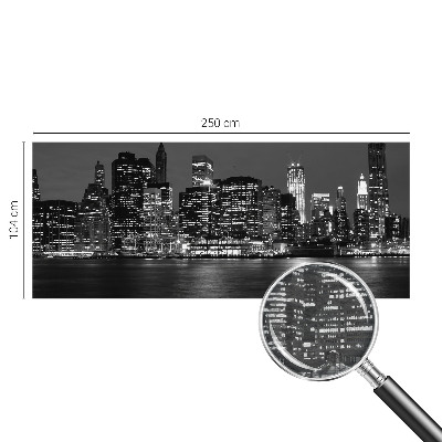 Wall mural for living room with a night metropolis design