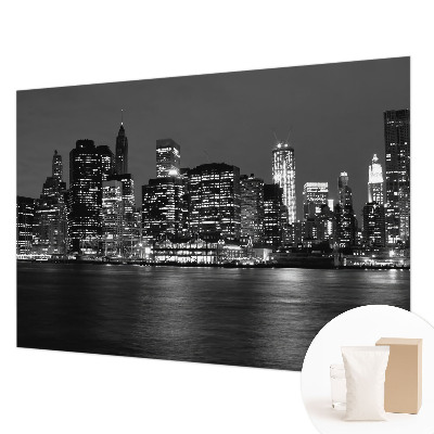 Wall mural for living room with a night metropolis design