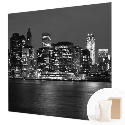 Wall mural for living room with a night metropolis design