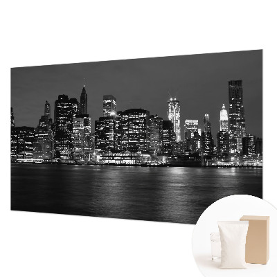 Wall mural for living room with a night metropolis design