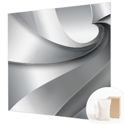 Large wall mural wallpaper with a geometric spiral design