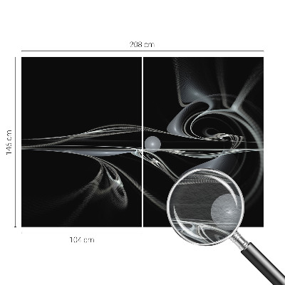 Custom size wall mural Fluid lines