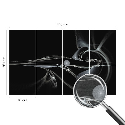 Custom size wall mural Fluid lines