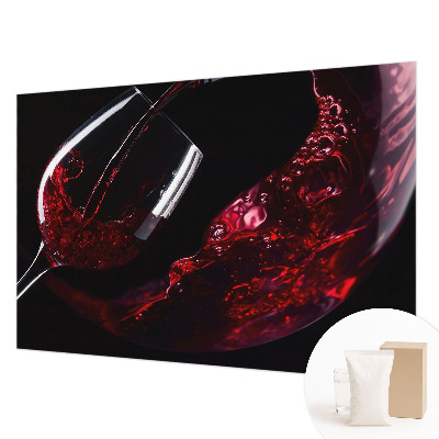 Wall mural for bedroom in red wine color