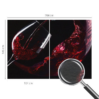 Wall mural for bedroom in red wine color