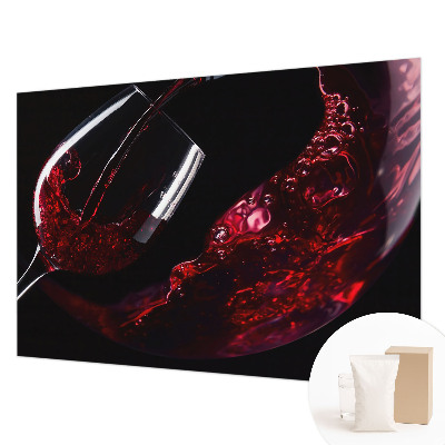 Wall mural for bedroom in red wine color