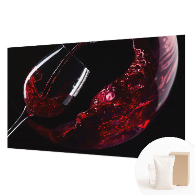 Wall mural for bedroom in red wine color