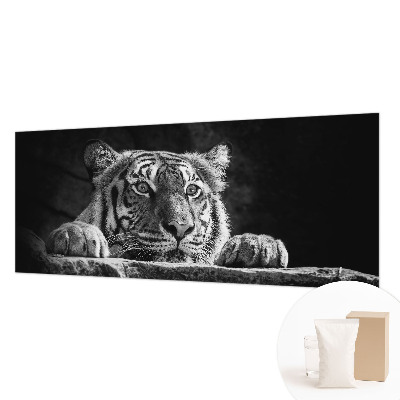 Modern wall mural with a predatory gaze
