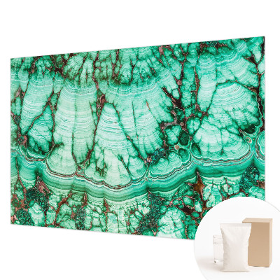 Modern wall mural for bedroom with green patterned design