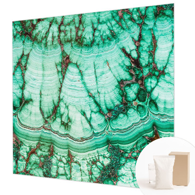 Modern wall mural for bedroom with green patterned design