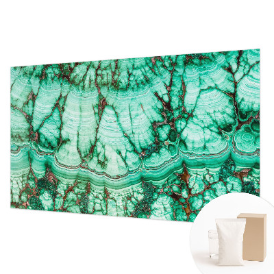 Modern wall mural for bedroom with green patterned design