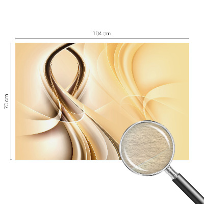 Modern wall mural for living room with wavy line design