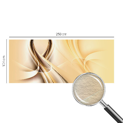Modern wall mural for living room with wavy line design