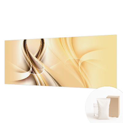 Modern wall mural for living room with wavy line design
