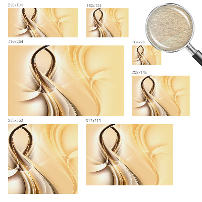 Modern wall mural for living room with wavy line design
