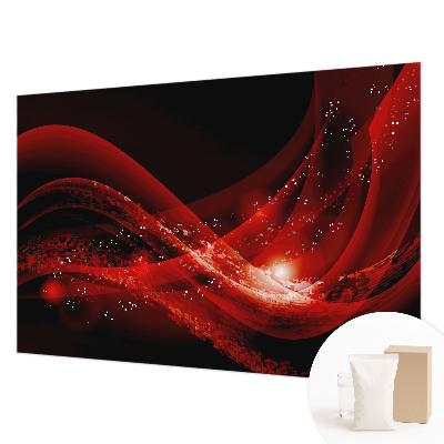 High quality wall mural wallpaper with a red vortex design