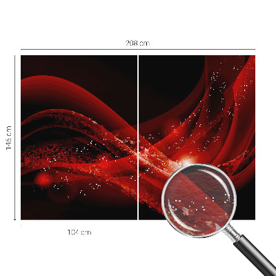 High quality wall mural wallpaper with a red vortex design