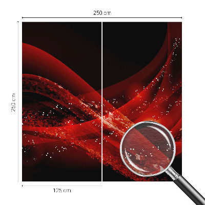 High quality wall mural wallpaper with a red vortex design
