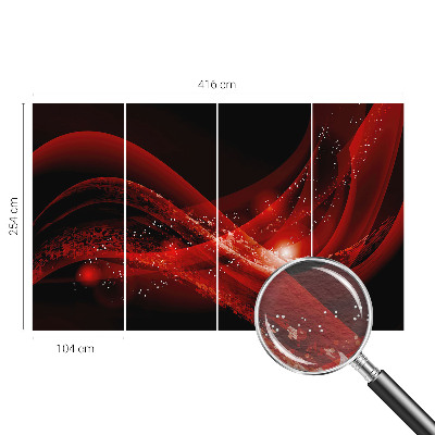 High quality wall mural wallpaper with a red vortex design