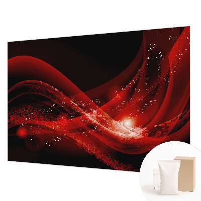 High quality wall mural wallpaper with a red vortex design